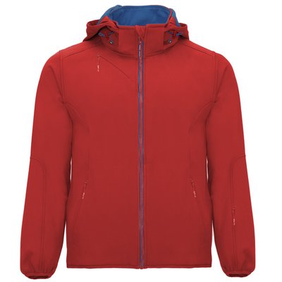 Cazadora Softshell con capucha extraíble Rojo/Royal M