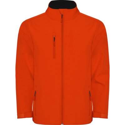 Cazadora Softshell con cremallera invertida Naranja Fuego S