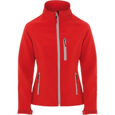 Cazadora Softshell Mujer con Cremallera Rojo 3Xl