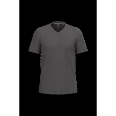 Camiseta de algodón con cuello de pico Dark Grey L