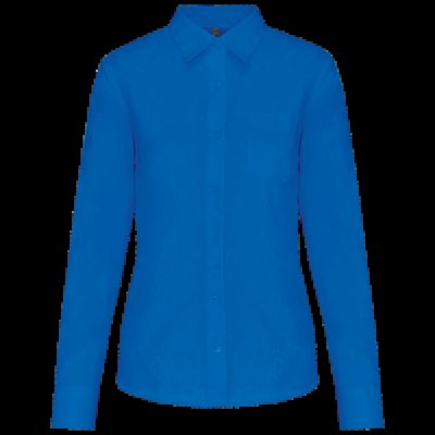 Camisa popelina polialgodón mujer Light Royal Blue S