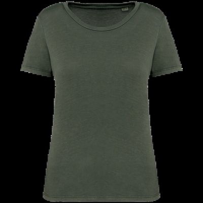 Camiseta ajustada algodón orgánico mujer Washed Organic Khaki L