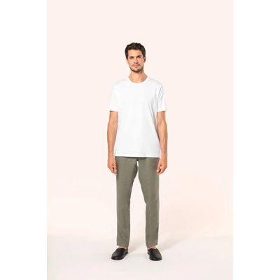 Camiseta algodón cuello redondo hombre
