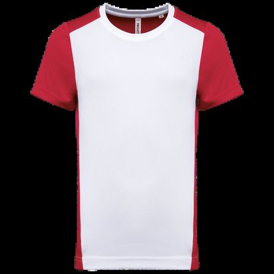 Camiseta deportiva de hombre secado rápido White / Red Xl