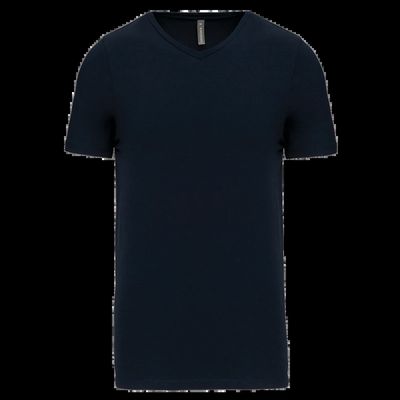 Camiseta cuello de pico Color jaspeado Navy Xl