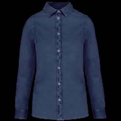 Camisa ajustada eco mujer Washed Navy M