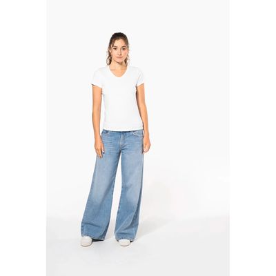 Camiseta cuello de pico mujer