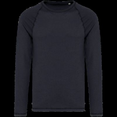 Camiseta hombre manga larga raglán Washed Coal Grey Xs