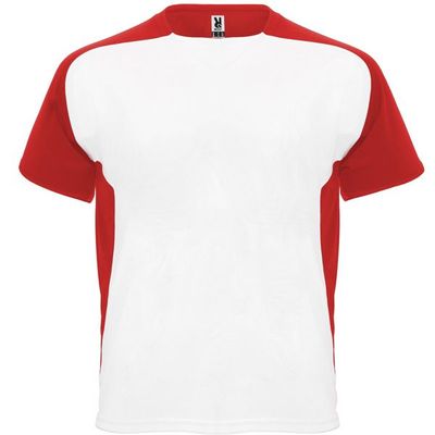 Camiseta técnica transpirable de secado rápido Blanco/Rojo 12