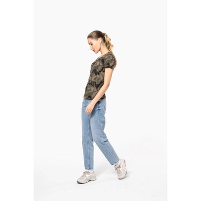 Camiseta camuflaje mujer algodón