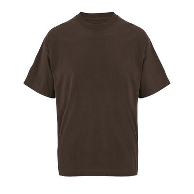 Camiseta oversize de algodón reciclado Marrón Chocolate L