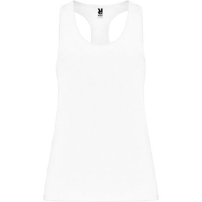 Camiseta Técnica de Tirantes Entallada Blanco S
