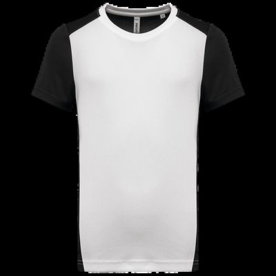 Camiseta deportiva de hombre secado rápido White / Black S