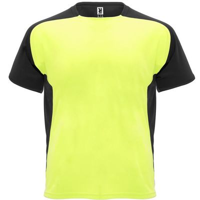 Camiseta técnica transpirable de secado rápido Amarillo Fluor/ Negro 12