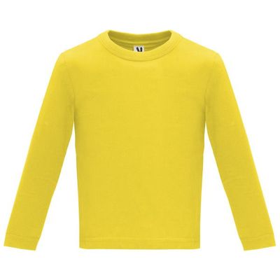 Camiseta Manga Larga Bebé Amarillo 12 Meses