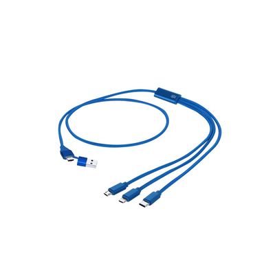 Cable cargador aluminio reciclado dual 3 salidas