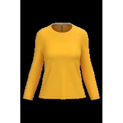 Camiseta algodón de manga larga mujer Yellow M