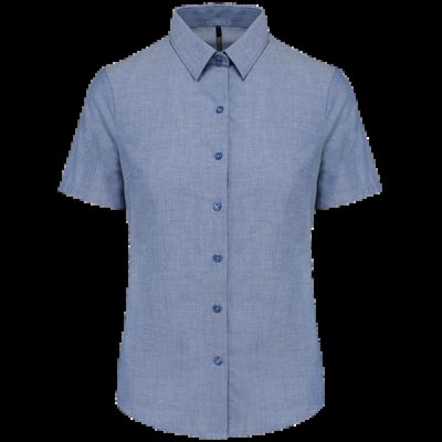 Camisa oxford mujer manga corta Oxford Cobalt Blue L