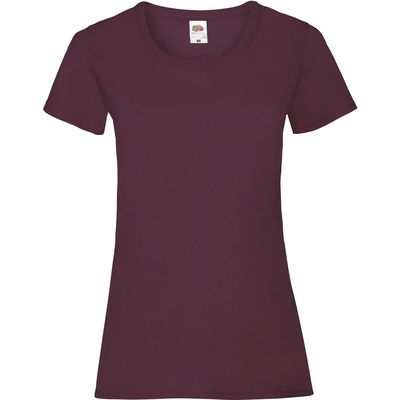Camiseta entallada mujer 100% algodón Burgundy Xxl