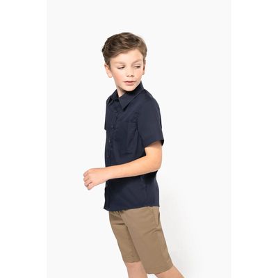 Camisa popelina manga corta infantil