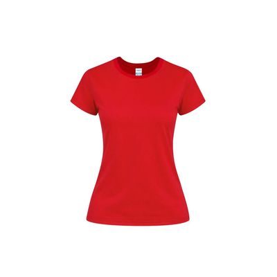Camiseta Algodón Mujer Colores S a XXL Roj Xl