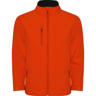 Cazadora Softshell con cremallera invertida Naranja Fuego 3Xl