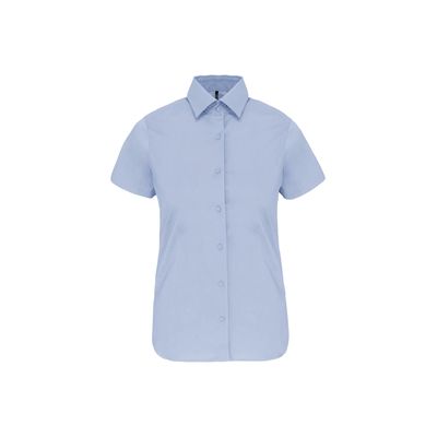 Camisa cómoda manga corta mujer Light Blue Xxl