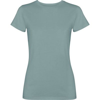 Camiseta mujer algodón efecto desgastado Verde Pato Lavado Xl