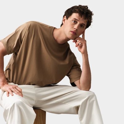 Camiseta de algodón para hombre oversize
