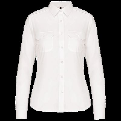 Camisa piloto manga larga mujer White L