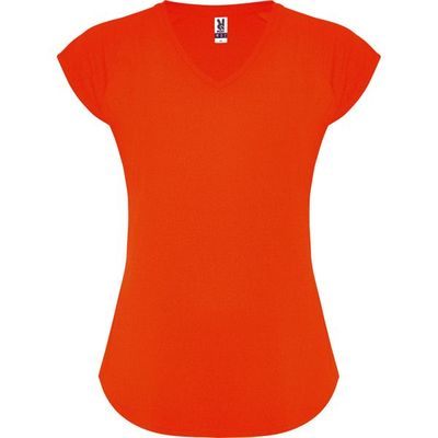 Camiseta Técnica Mujer Entallada Naranja Fuego L