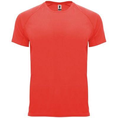Camiseta técnica manga corta cuello redondo Coral Fluor 16