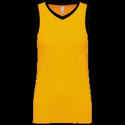 Camiseta baloncesto para mujer Sporty Yellow / Black L