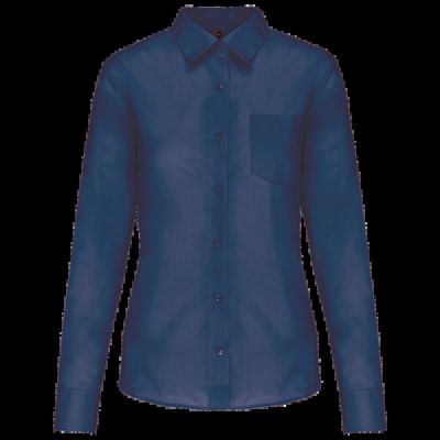 Camisa popelina polialgodón mujer Deep Blue M