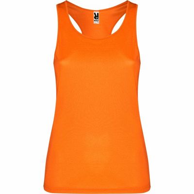 Camiseta tirantes transpirable Naranja Fluor M