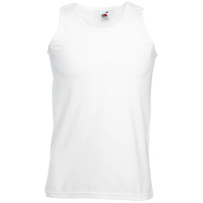 Camiseta sin mangas hombre algodón White M