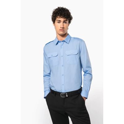 Camisa de piloto manga larga para hombre