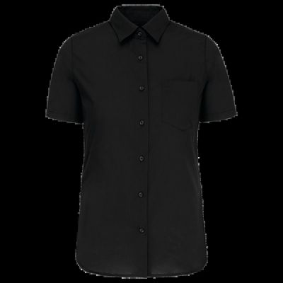 Camisa easy care manga corta mujer Black S