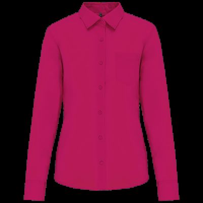 Camisa popelina polialgodón mujer Fuchsia Xs