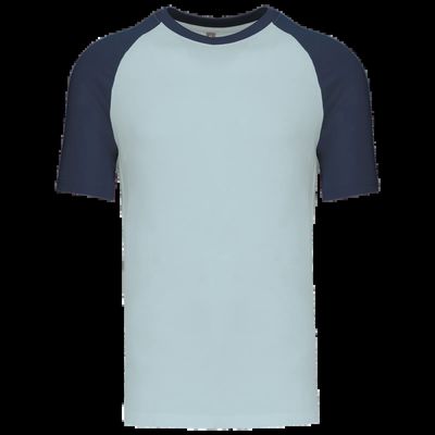 Camiseta bicolor manga corta hombre Ice Blue / Denim 3Xl