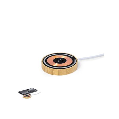 Cargador Transparente/Bambú Qi 15W