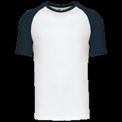 Camiseta bicolor manga corta hombre White / Navy Xl