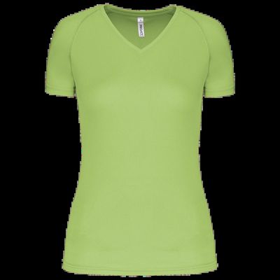 Camiseta de deporte mujer cuello de pico Lime M