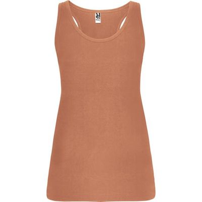 Camiseta Sin Mangas Entallada Espalda Nadadora Naranja Clay S