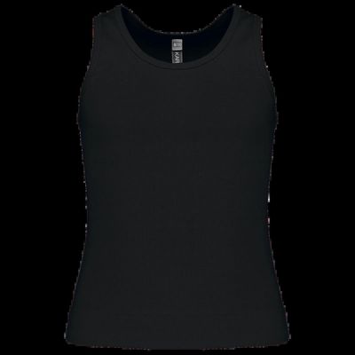 Camisa tirantes niña algodón Black 6/8 Ans