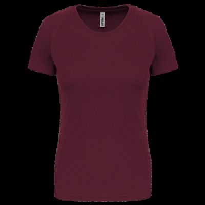 Camiseta de deporte mujer poliéster Wine Xs