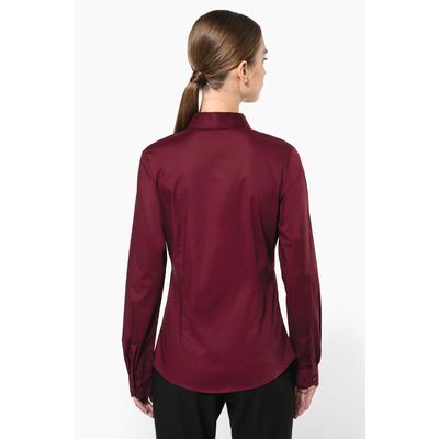 Camisa entallado manga larga mujer