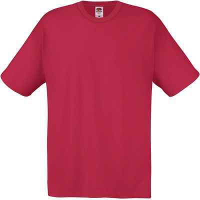 Camiseta niños algodón cuello redondo Brick Red 3/4 Ans