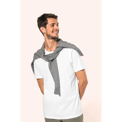 Camiseta algodón cuello redondo hombre