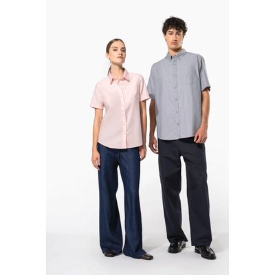 Camisa oxford mujer manga corta